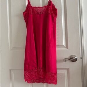 Soma Vibrant Red Lace Chemise